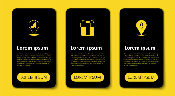 套装3月8日，礼盒和心形和女鞋。业务信息图表模板。向量图片下载