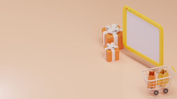 3d渲染网上购物和平板电脑空白屏幕。添加到购物车。在线支付和启动概念。图片下载