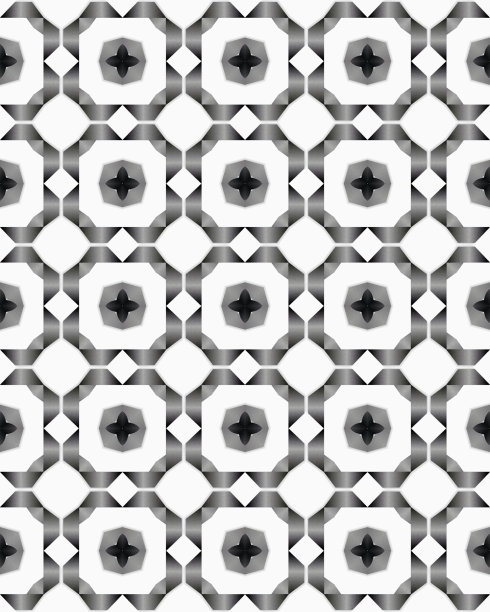 白色和灰色花卉无缝图案背景传统的阿拉伯几何装饰图片下载