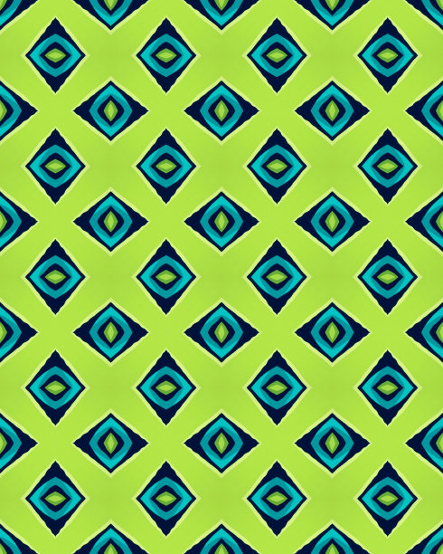 马赛克无缝图案背景对称复古面料纹理装饰设计新潮时尚图片下载