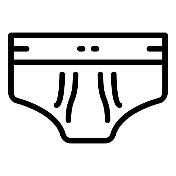 男士内裤线图标。男子内衣矢量插图孤立的白色。内裤轮廓样式设计和应用程序。图片下载