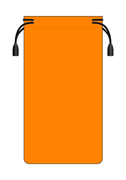 橙色电力银行案例袋模板上的白色背景图片下载