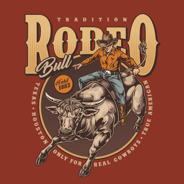 传统的斗牛海报五颜六色图片下载