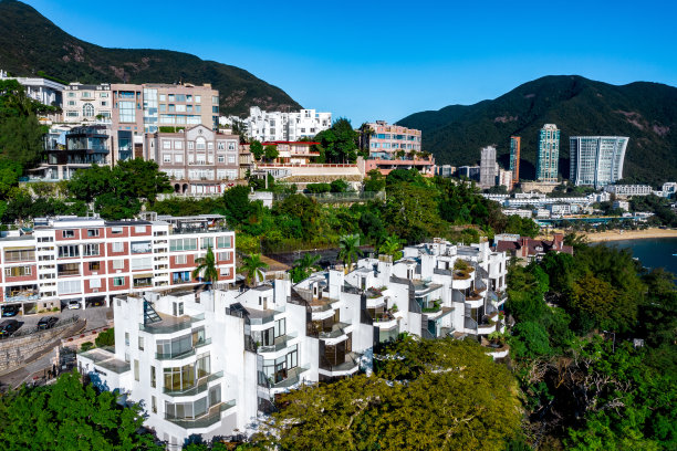 无人机拍摄的香港浅水湾图片下载