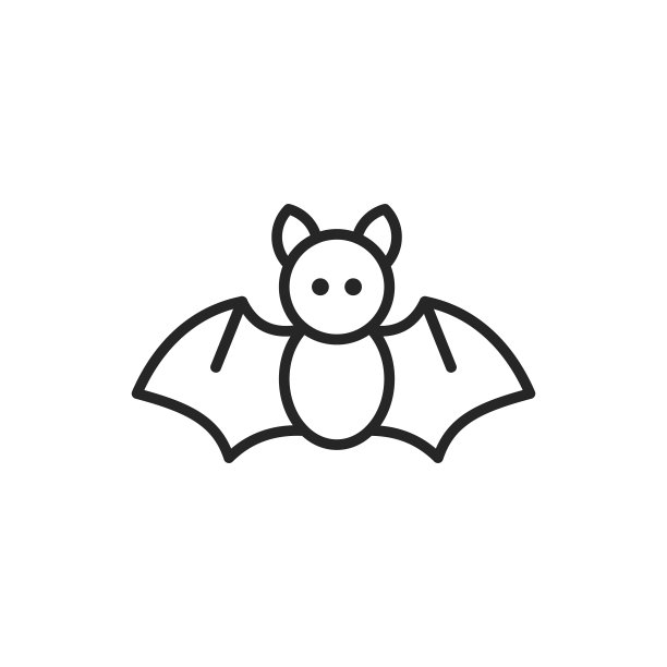 蝙蝠一行图标。可编辑的中风。像素完美。移动和网络。图片下载