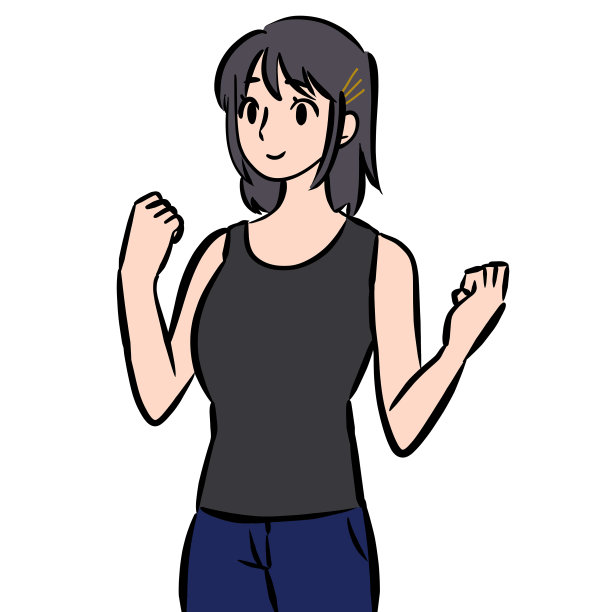 穿黑色背心的女人图片下载