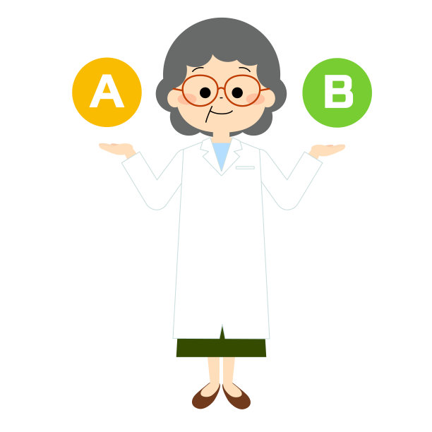 老年女医生展示选择图片下载