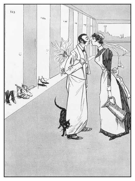 古董插图:接吻图片下载