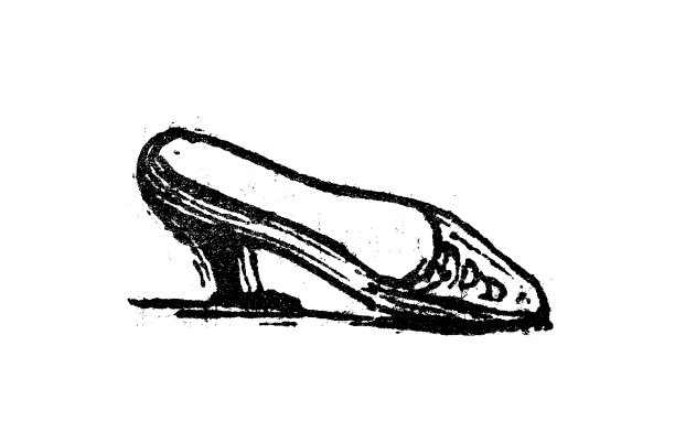 古玩雕刻插画:鞋子图片下载