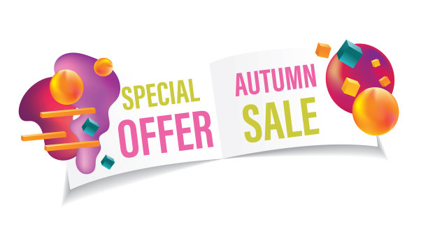 流体设计销售商店横幅贴纸图片下载