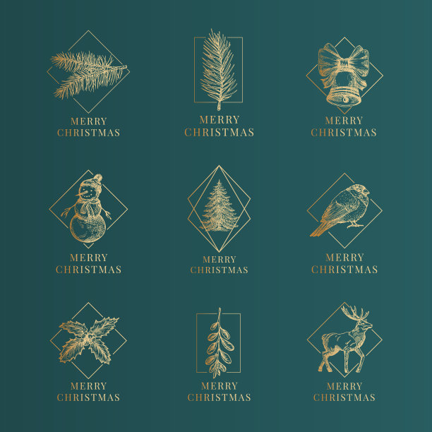 圣诞裱标签或标志模板图片下载