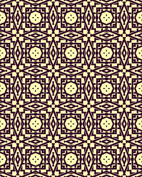 美丽的几何无缝图案设计装饰，壁纸背景插图与奶油色和米色的背景图片下载