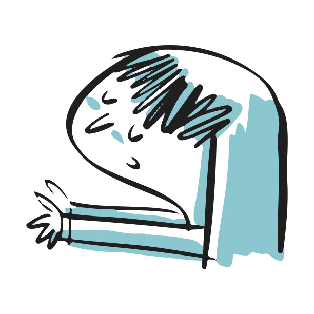 人物肖像水墨和彩色卡通插图图片下载