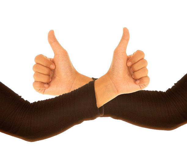 手被隔离在白色背景上图片下载