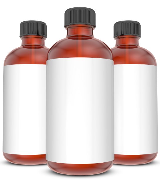 现实的3D瓶渲染模型在白色背景图片下载