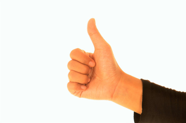 手被隔离在白色背景上图片下载