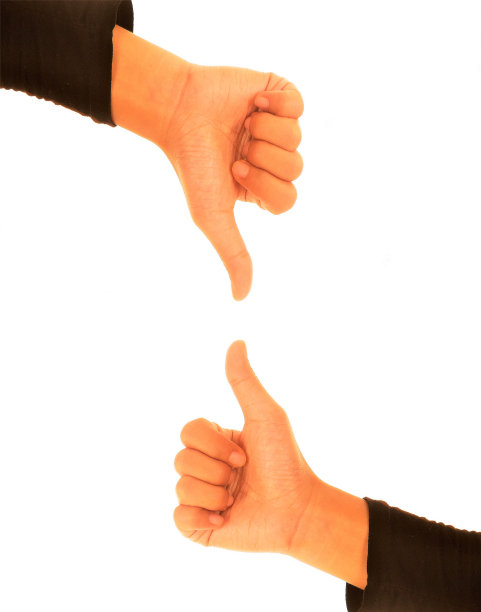 手被隔离在白色背景上图片下载