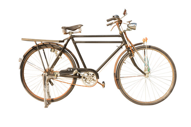 复古自行车（带剪切路径，独立于白色背景）图片下载