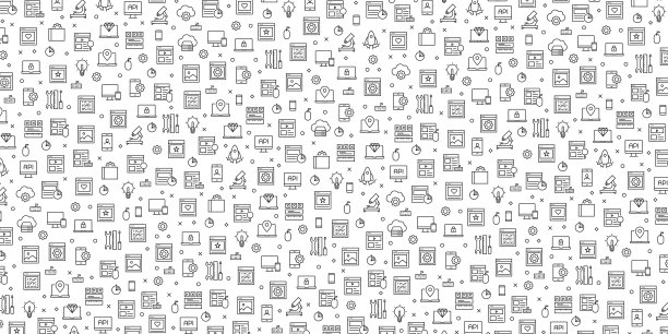 一套网页设计和开发图标矢量模式设计图片下载