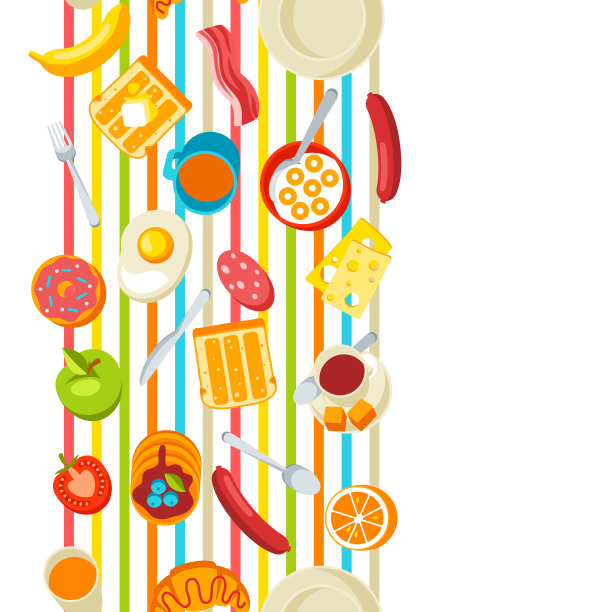 健康早餐无缝搭配各种食物图片下载