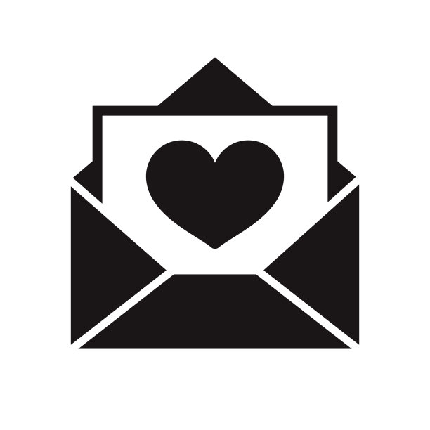 情书浪漫的字形图标图片下载