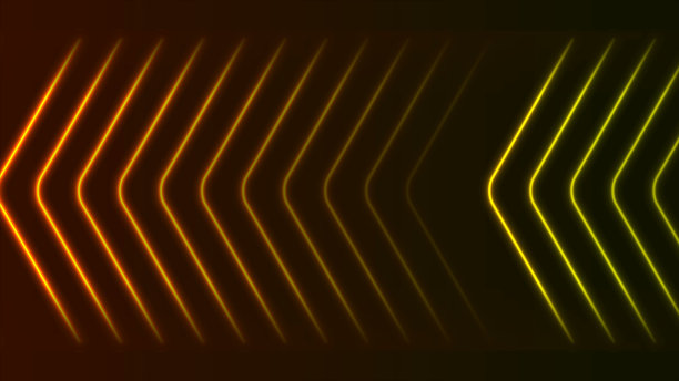 黄色橙色抽象霓虹箭头技术背景图片下载