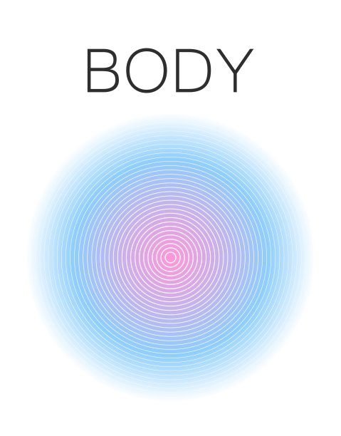 心灵身体灵魂光环海报件墙艺术。印刷品的灵气能量精神梯度，美学房间装饰墙壁艺术图片下载