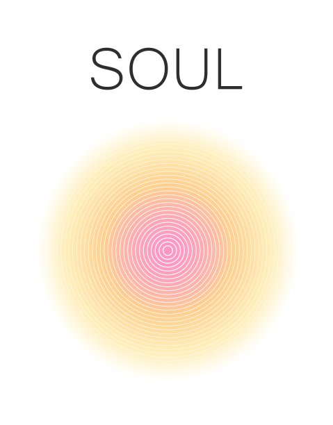 心灵身体灵魂光环海报件墙艺术。印刷品的灵气能量精神梯度，美学房间装饰墙壁艺术图片下载