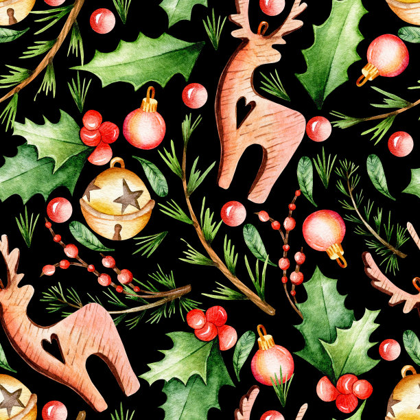 无缝水彩图案。图片下载