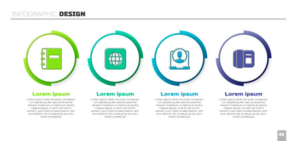 集笔记本，全球，电话24小时支持和手机。业务信息图表模板。向量图片下载