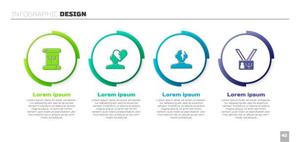 集心理学书，破碎的心或离婚，解决问题的心理学和。业务信息图表模板。向量图片下载