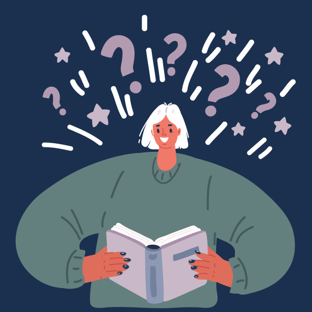 卡通矢量插图的女人阅读更多的书的概念。年轻女子一边读书，一边喝咖啡。手捧书。图片下载