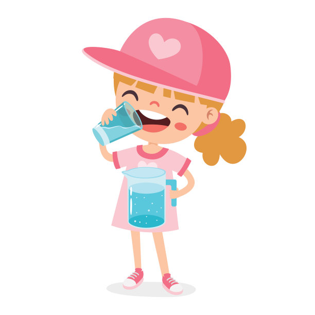 饮水卡通画图片下载