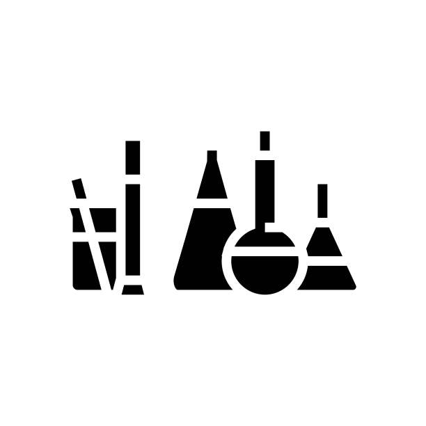 化学物质工程师字形图标矢量说明图片下载