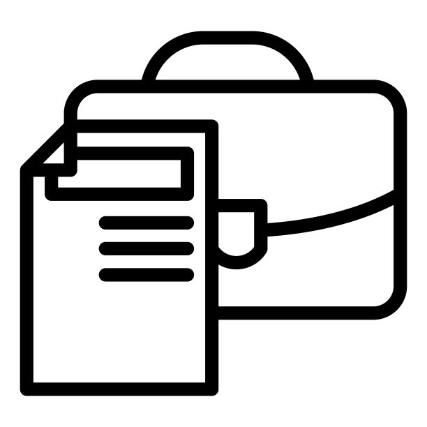 公文包线图标。作品集和文档矢量插图隔离在白色。办公包的轮廓风格设计和应用程序。图片下载