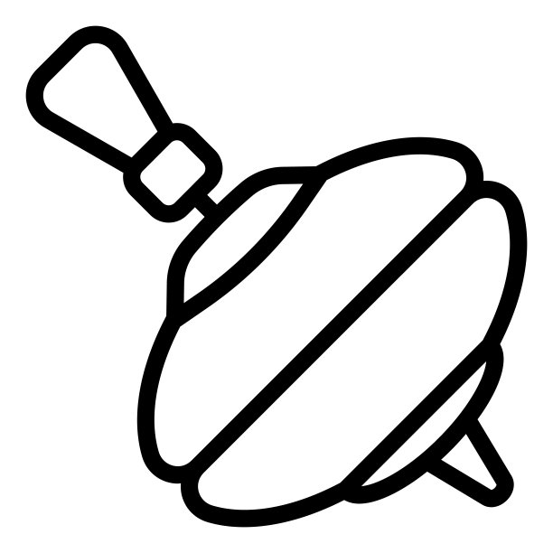 尤拉玩具线图标。旋转玩具矢量插图孤立的白色。儿童玩具轮廓风格设计和应用程序。Eps 10。图片下载