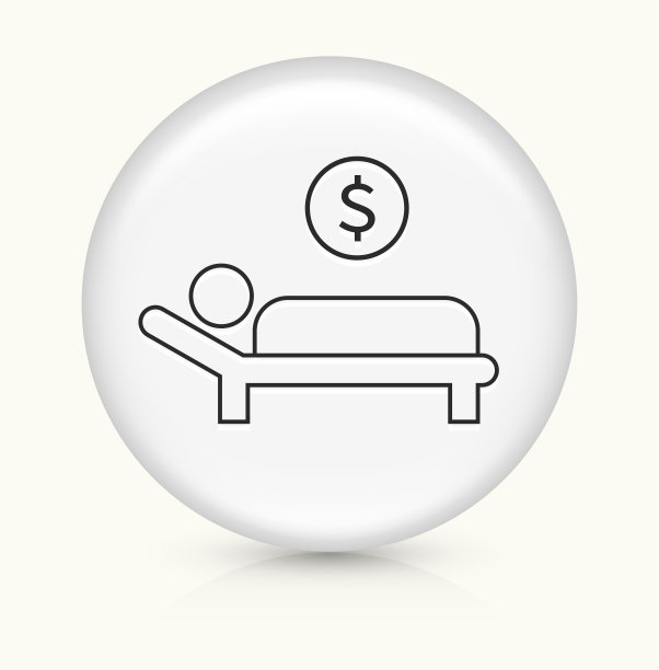 使用美元硬币的床上睡觉图标的成本图片下载