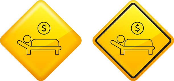 使用美元硬币的床上睡觉图标的成本图片下载