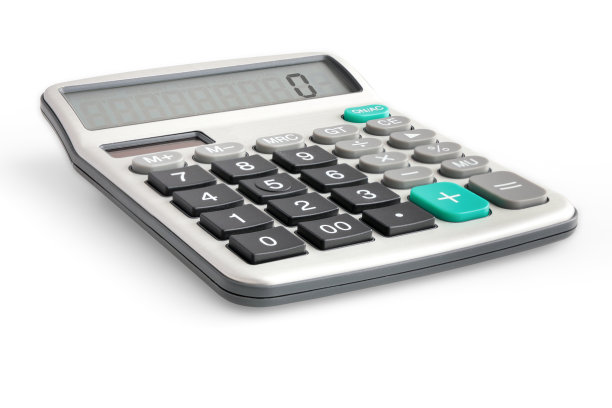 现代桌面计算器在白色图片下载