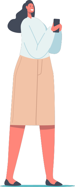 智能手机上网的女性角色图片下载