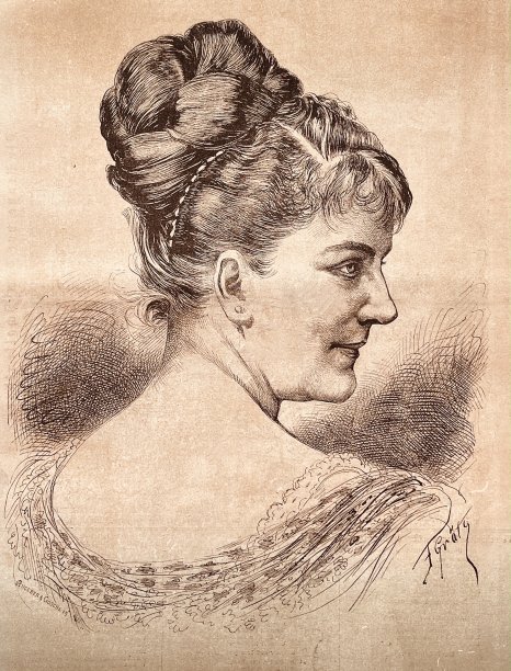 Fräulein Heisler，歌剧演唱家，维也纳，侧影，别着头发图片下载