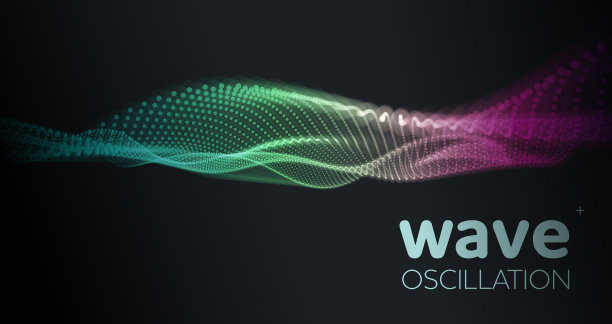 抽象的网络背景。粒子波。区块链。神经网络。图片下载