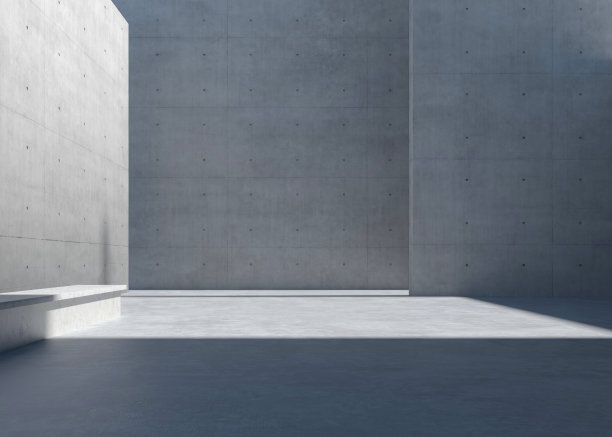 空旷的广场前的现代建筑图片下载