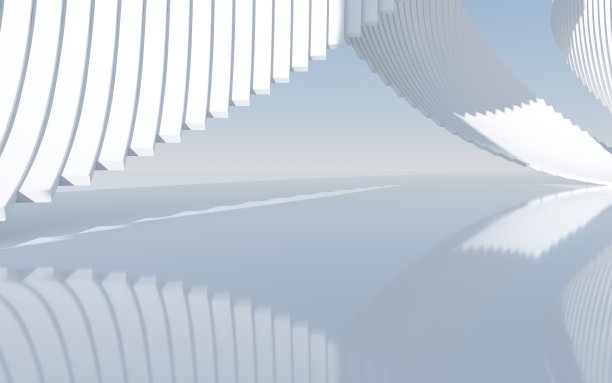 抽象的混凝土建筑背景。三维渲染图片下载