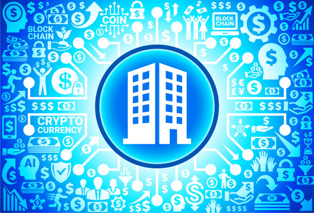 在货币和加密货币背景上建立图标图片下载