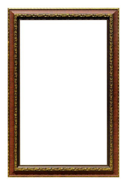 古色古香的框架孤立在白色的背景上图片下载