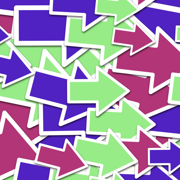 一堆三维箭头指向右边图片下载