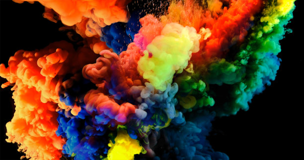 彩滴，抽象混色，墨滴混色画落水彩墨图片下载