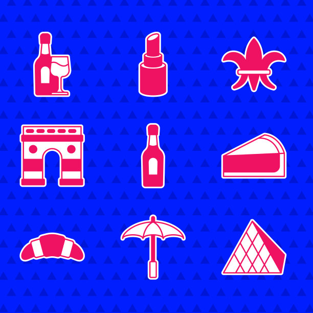 为卢浮宫海滩设置香槟伞图片下载