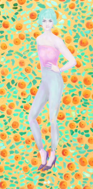 一个留着短发、穿着紧身裤、穿着鞋模的女孩图片下载